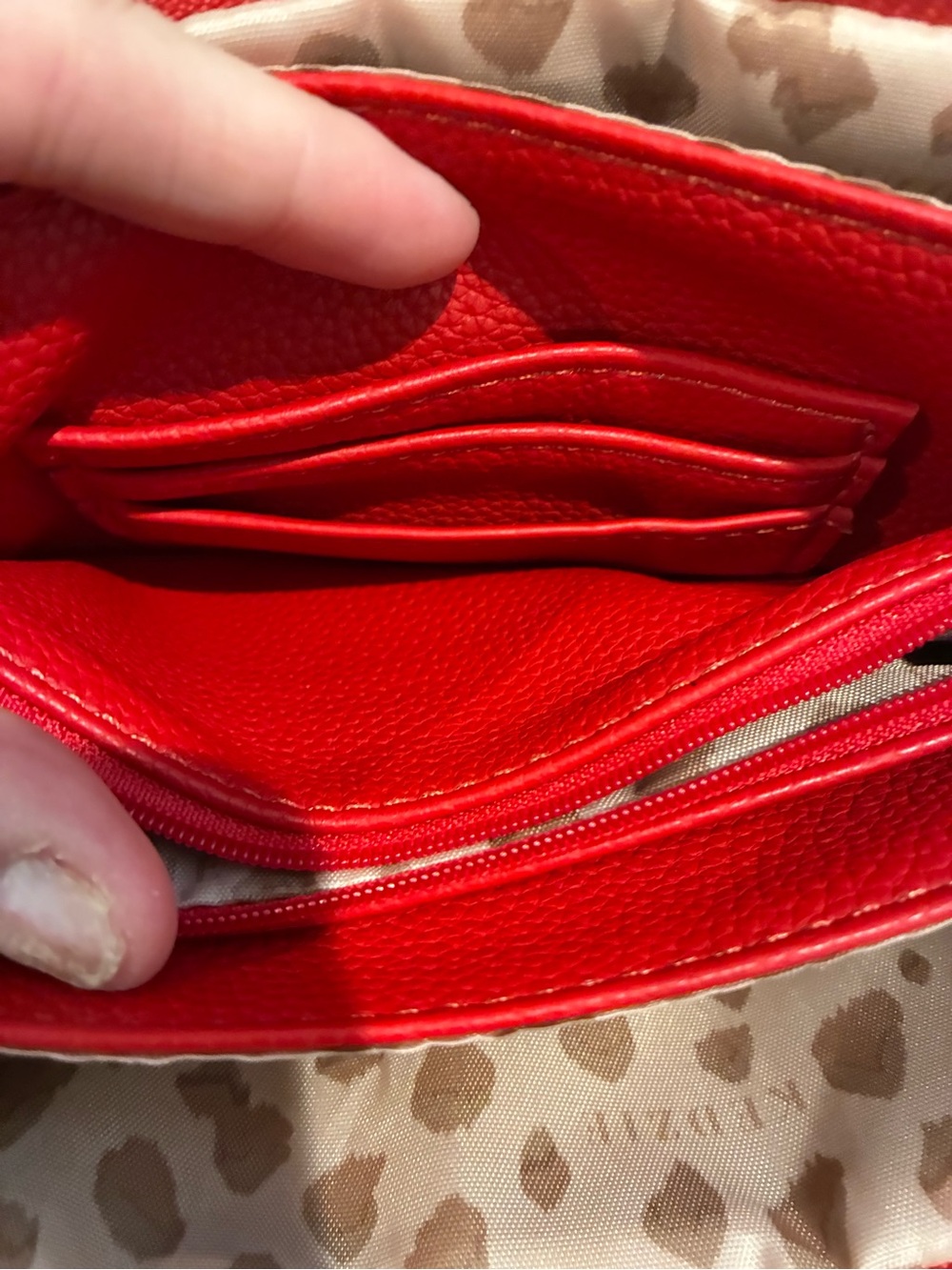 Kedzie Red Multi-Compartment Crossbody accordion Wallet bag - Picture 3 of 7